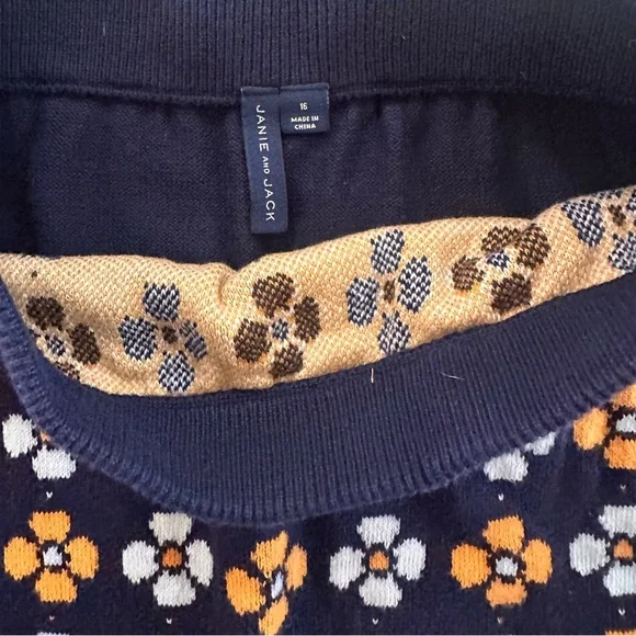 NWOT Janie and Jack Navy Retro Knit Skirt - Picture 3 of 5